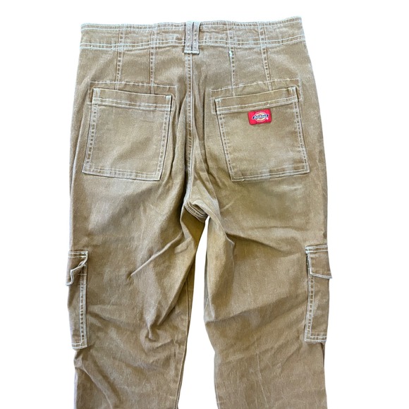 Dickies Skinny Fit Cargo Pants Women's Size 7/28 Red Duck Khaki - Picture 9 of 9